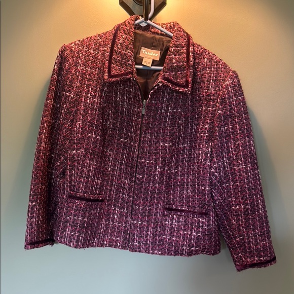 TanJay Pink Blazer Structured Tweed - Picture 1 of 1